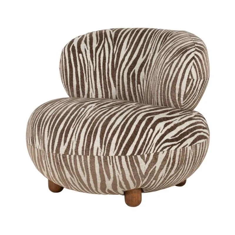 Mochi zebra 93x93x79 cm Kangas, Puu & Ijzer Ruskea