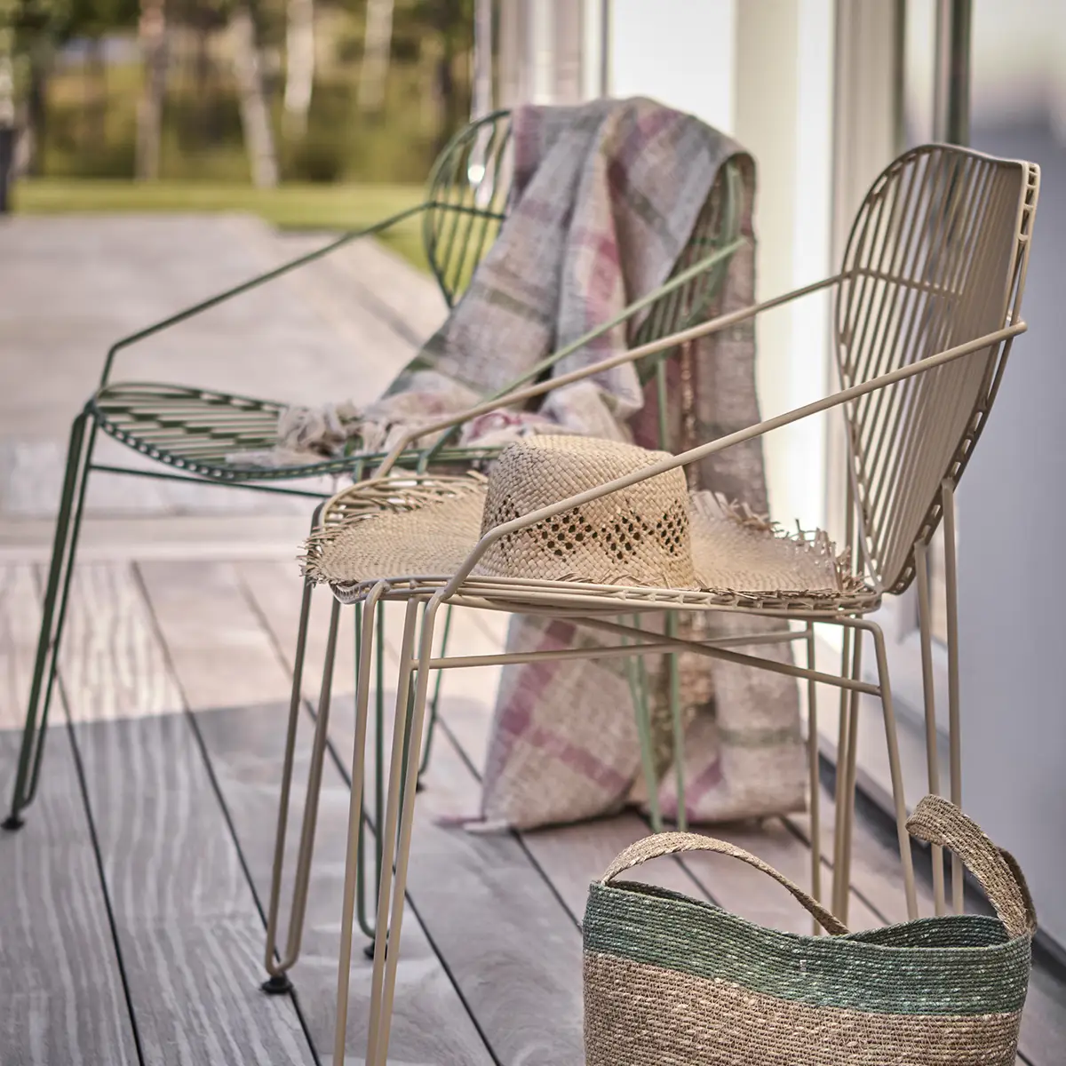 MARSTRAND-tuoli, vihreä, L60 x S46 x K43/77 cm