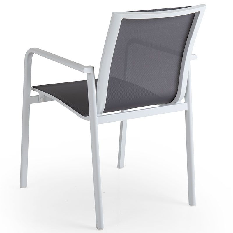 Renoso käsinojallinen tuoli valkoinen / harmaa