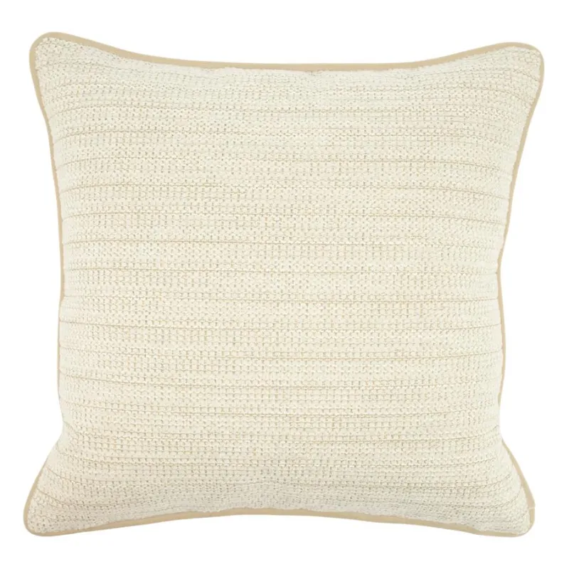 By-Boo, Faye 50x50x4,5 cm Polyesteri & viscose, down feather filling Pluto beige