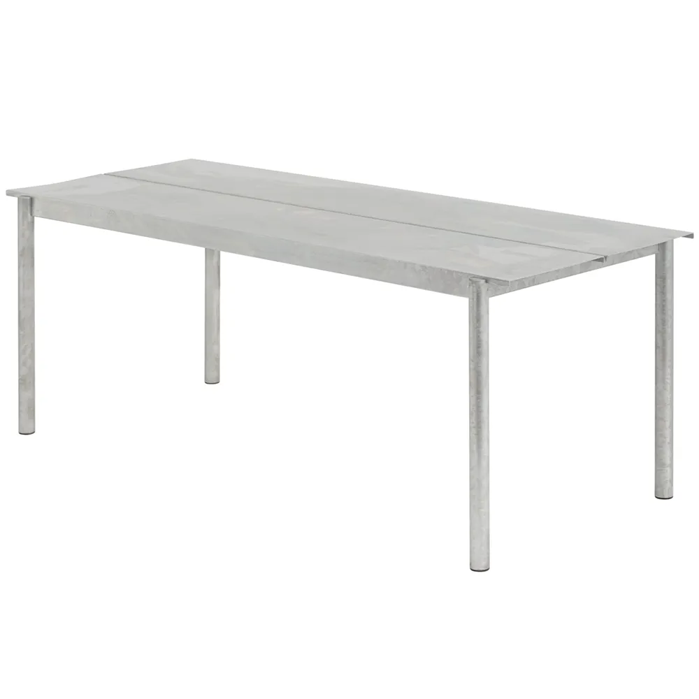 Muuto, Linear Steel Ruokapöytä 200X75 cm Warm Galvanized Steel