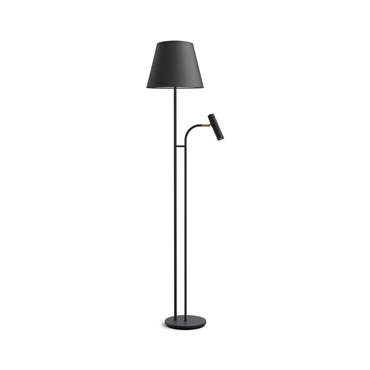 Slender lattiavalaisin E27+GU10 metalli struktuurimusta/messinki