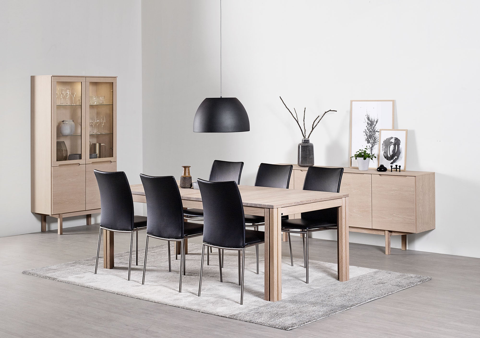 Sm24 pöytä lakattu tammi 200-356(512)x100x73 cm