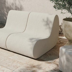Rouli Nojatuoli Bouclé Off-white