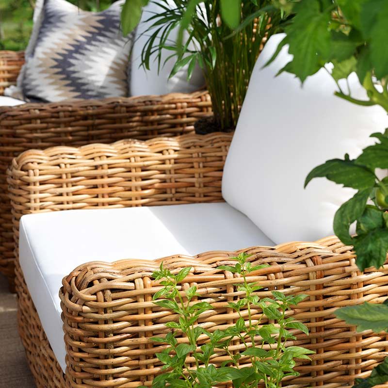 Rossvik rottinkinojatuoli luonnonvärinen/valkoinen Brafab