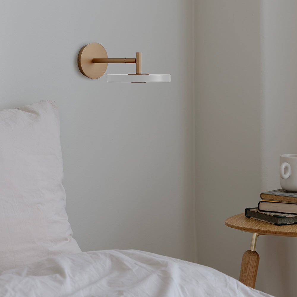 Asteria Wall Short Seinävalaisin Ø 15 cm Pearl White