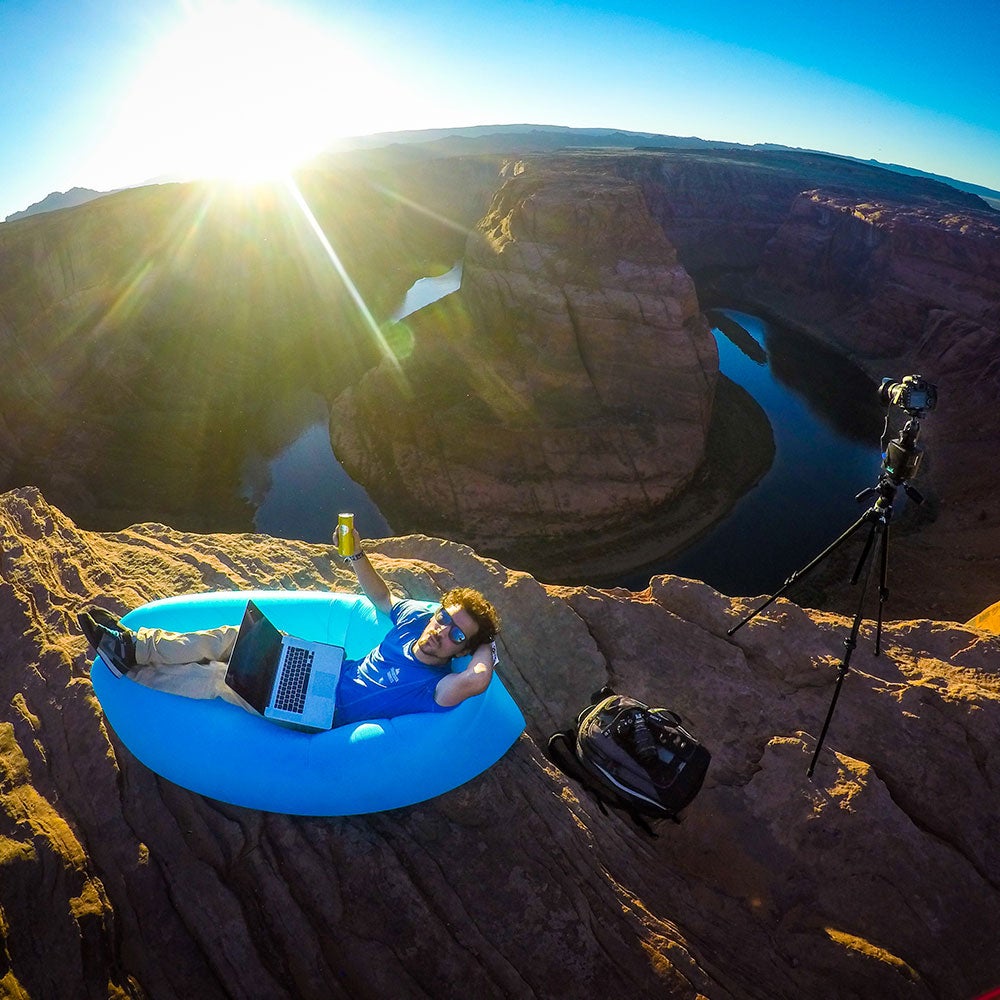 Lamzac puhallettava divaani  jungle green 