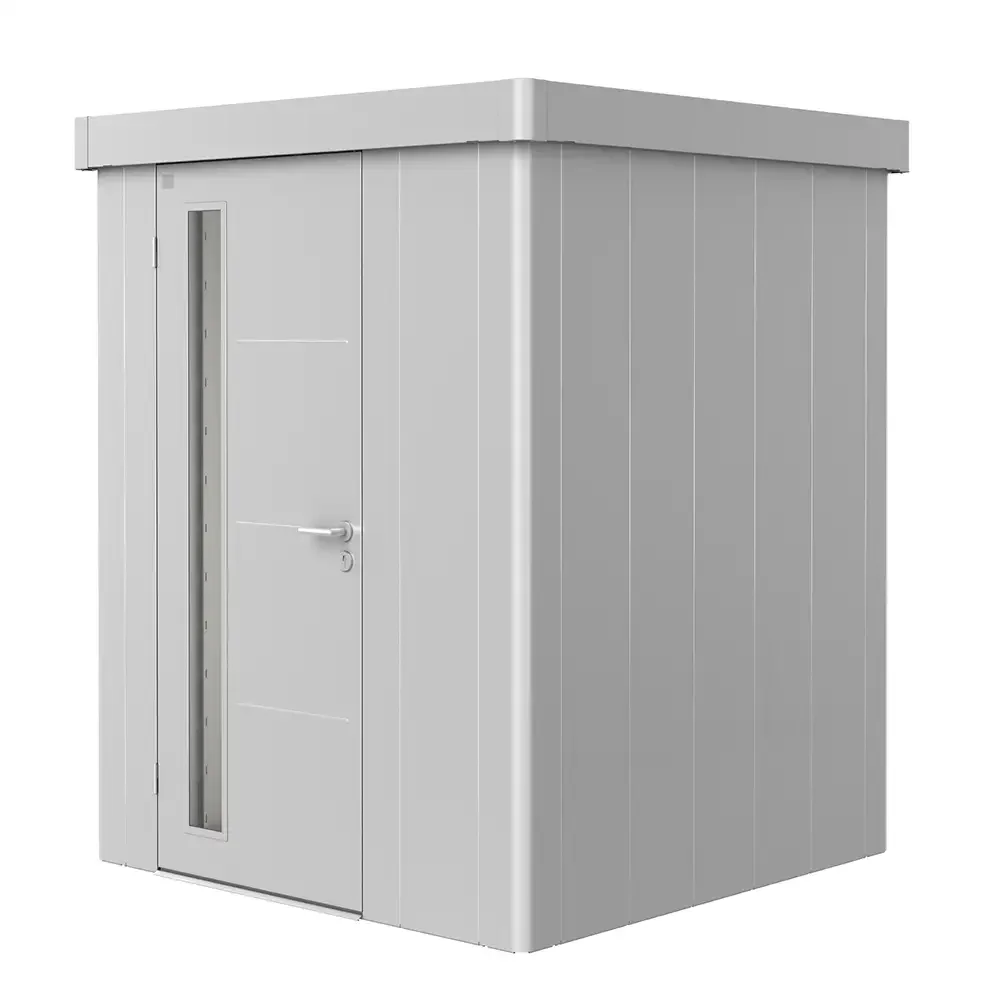 puutarhavarasto Neo 1A kanssa Standarddörr, metallic hopea