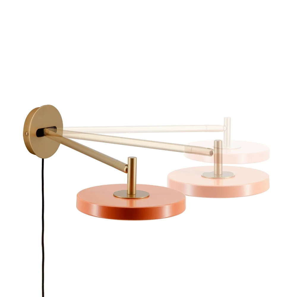 Asteria Wall Long Seinävalaisin Ø15 cm Nuance Orange