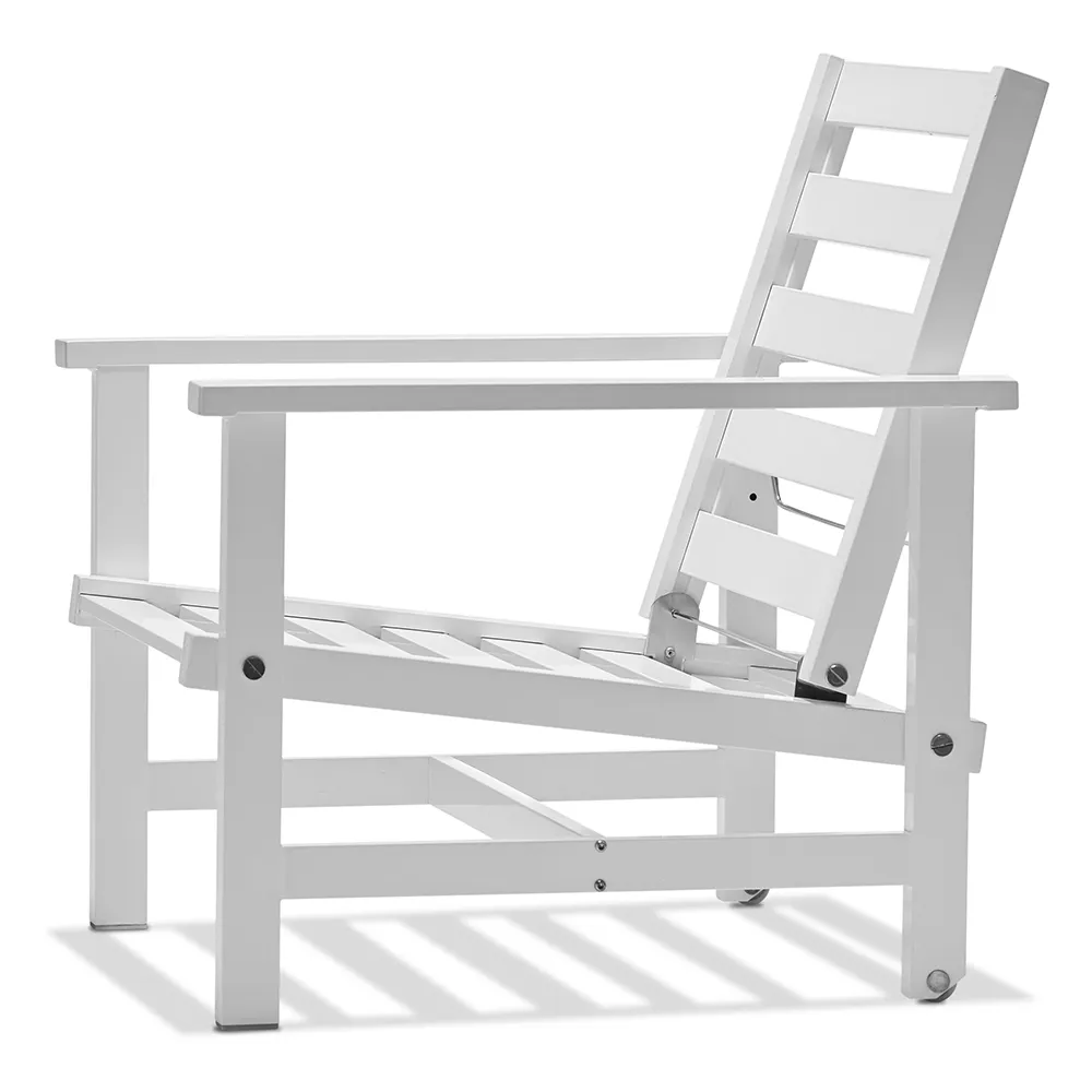 Nojatuoli Alumiini valkoinen 