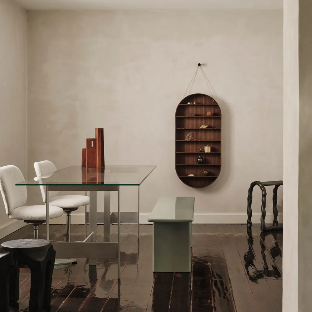 Oval Dorm Hylly - Smoked Oak