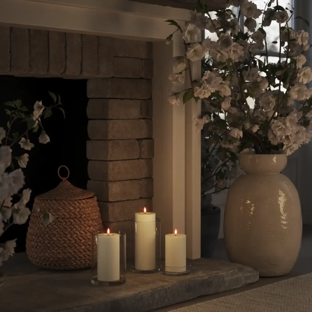 LED-lohkovalaisin Ø7,5x15 cm valkoinen