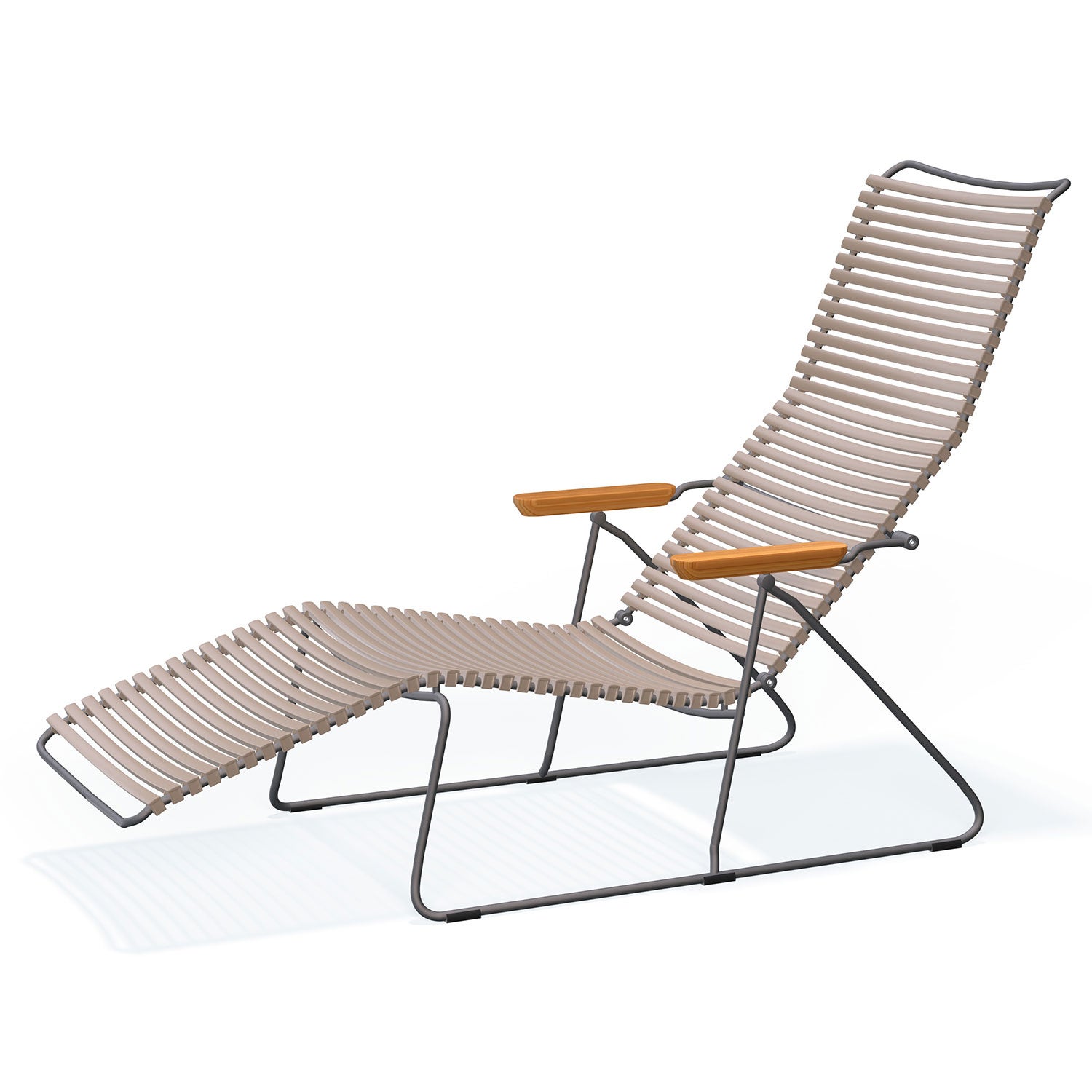 Click sunlounger hiekka lamellas bambu