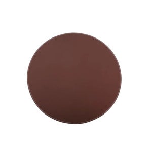 Tabletti Ø: 38 cm Ruskeaa nahkaa