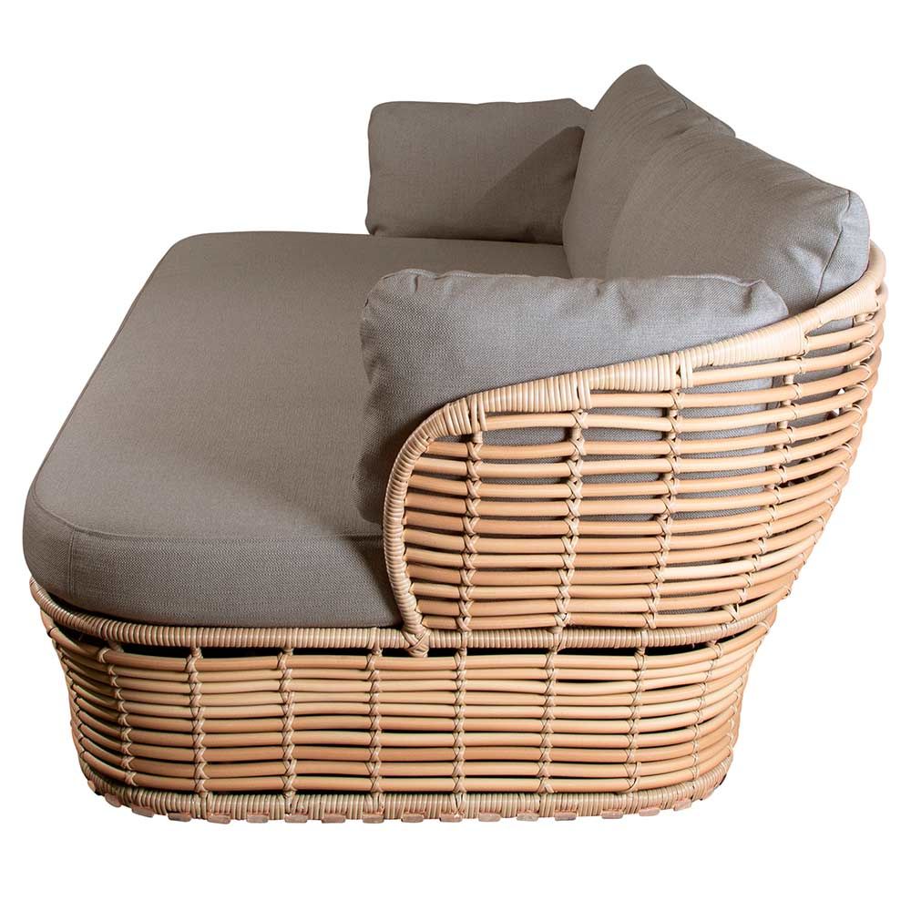 Basket loungesoffa Natural konstrotting sis. ljust Airtouch tyynysetit