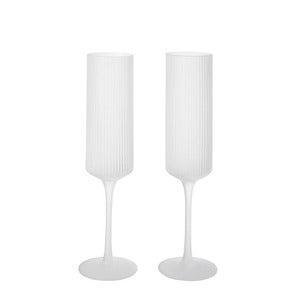 Samppanjalasi 2-pack Ripple Frosted