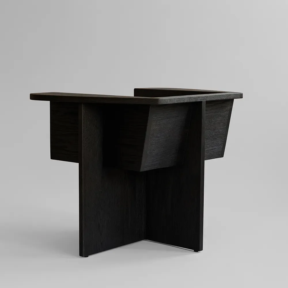 Brutus Lounge -nojatuoli - Kahvimainen musta tammi