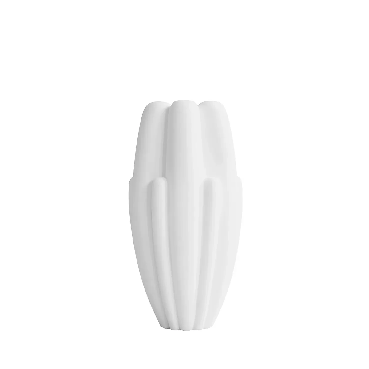 Käsintehty maljakko Bloom Slim Big Bone White H68 cm