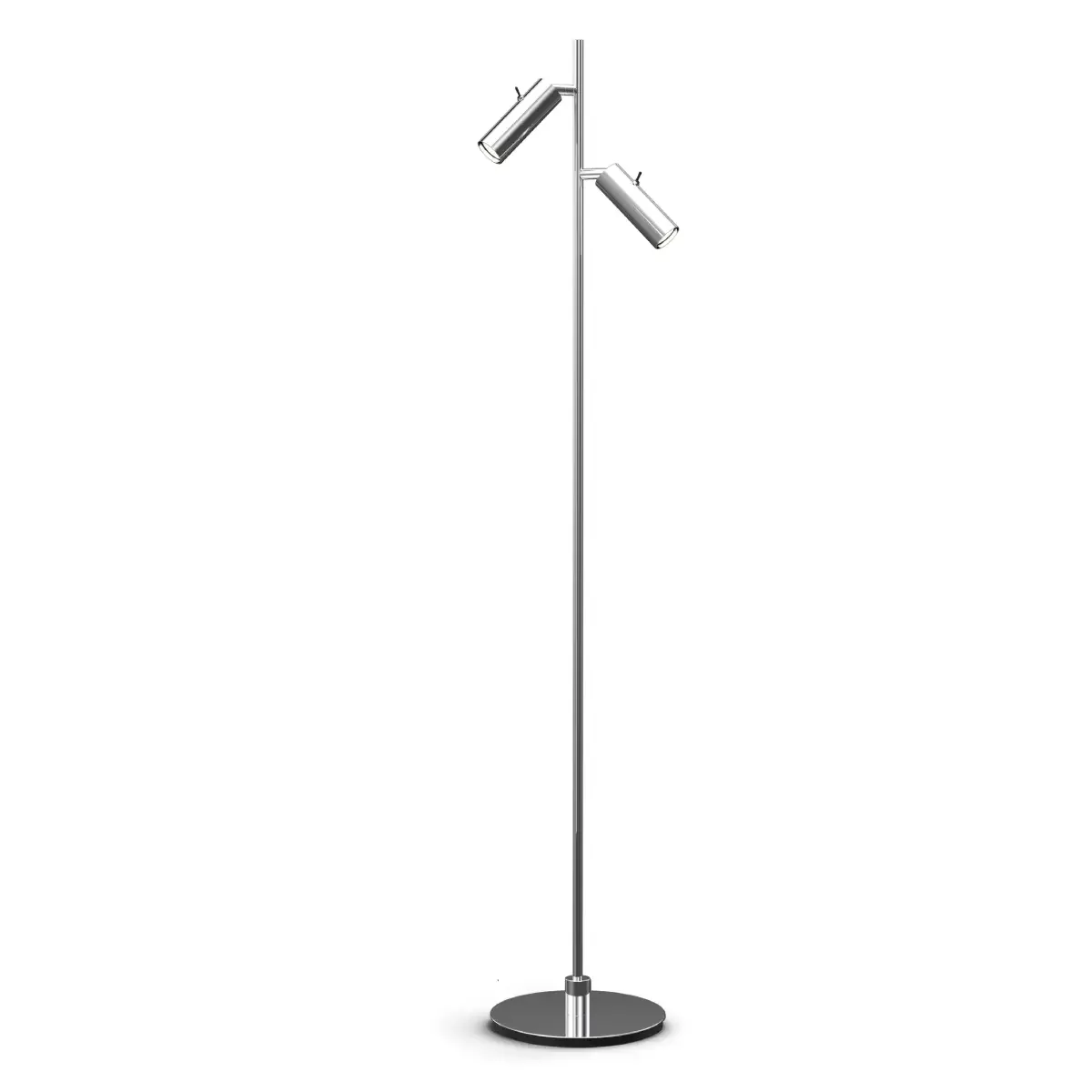 Pipeline-lattiavalaisin Ø 19,9 x K 132,6 cm, metalli, kromi