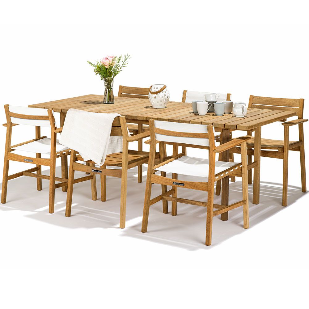 Djurö ruokapöytä 85 x 200 cm tiikki Skargaarden