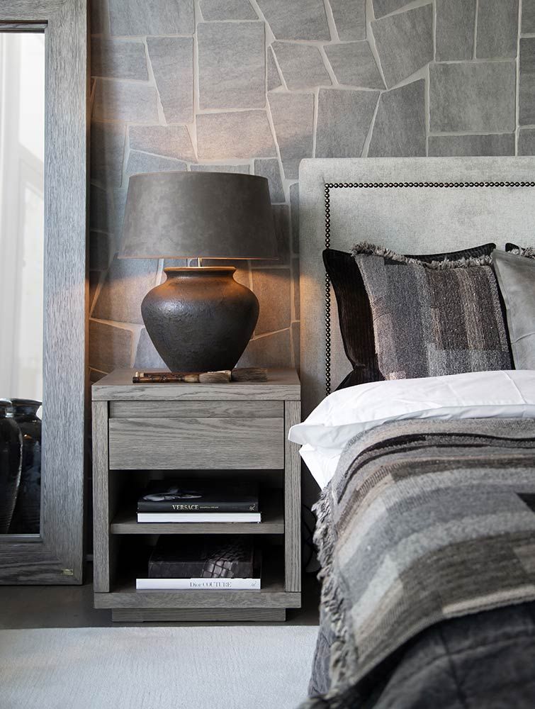 Hunter yöpöytä antiikinharmaa tammi Artwood