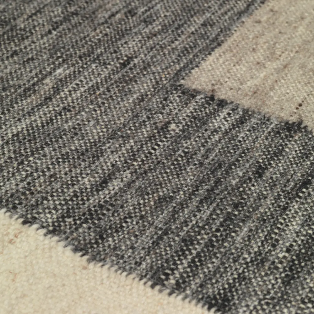 Counter Käsin kudottu villamatto 200x300 cm - Charcoal/Off-white