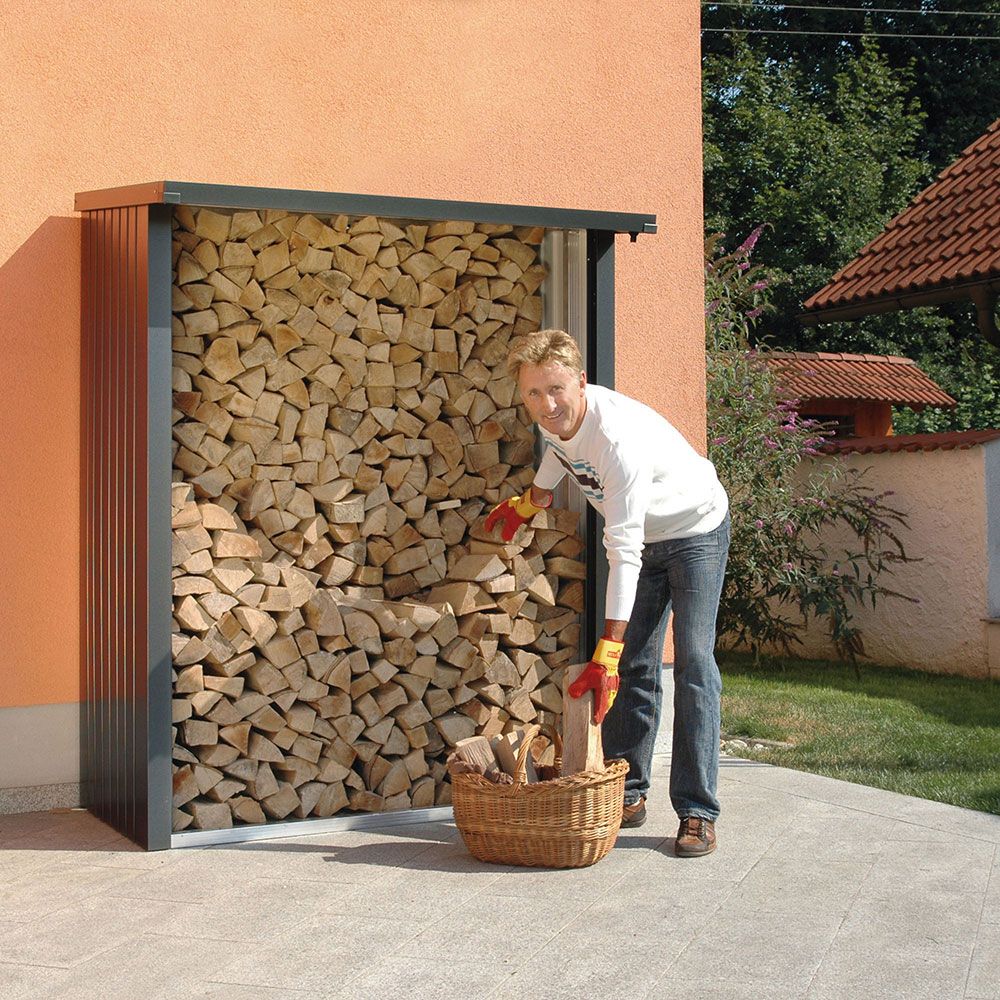 Woodstock vedförvaring 150 cm hopea