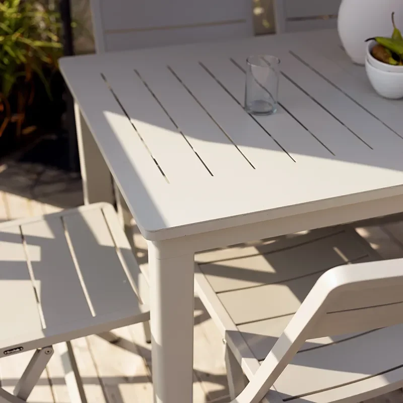 Lomma ruokapöytä 80x132-192 cm Light grey