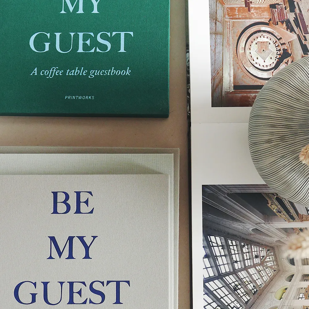 Vieraskirja-vihreä/sininen