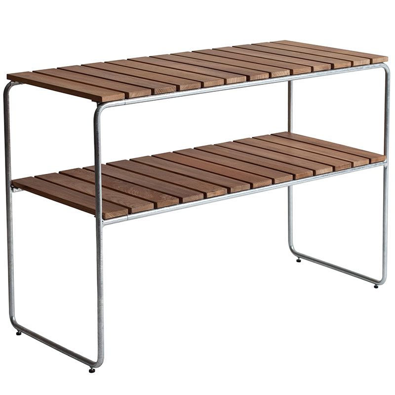 L105 apupöytä tiikki Grythyttan Stålmöbler