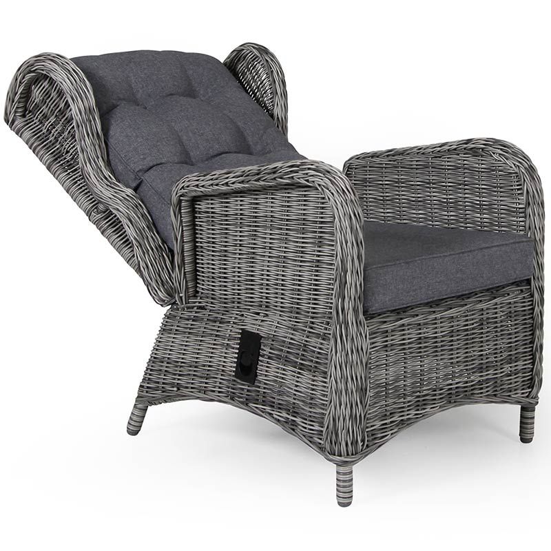 Rosita säädettävä nojatuoli harmaa/harmaa Brafab