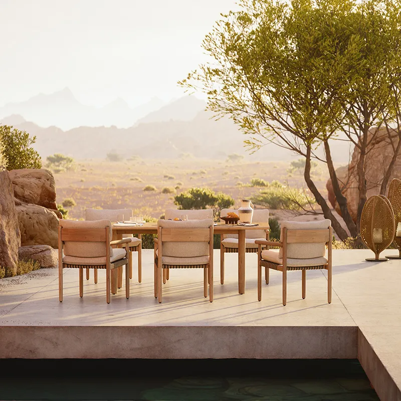 TIBBO ruokapöytä 103 x 199 cm BQ1 teak 0205