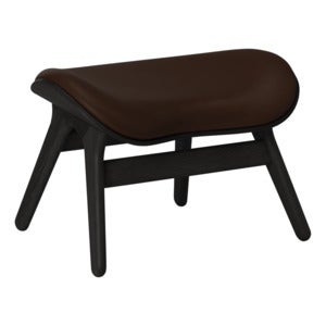 A Conversation Piece Ottoman Rakkaus Black Oak/Umage Leather Brown