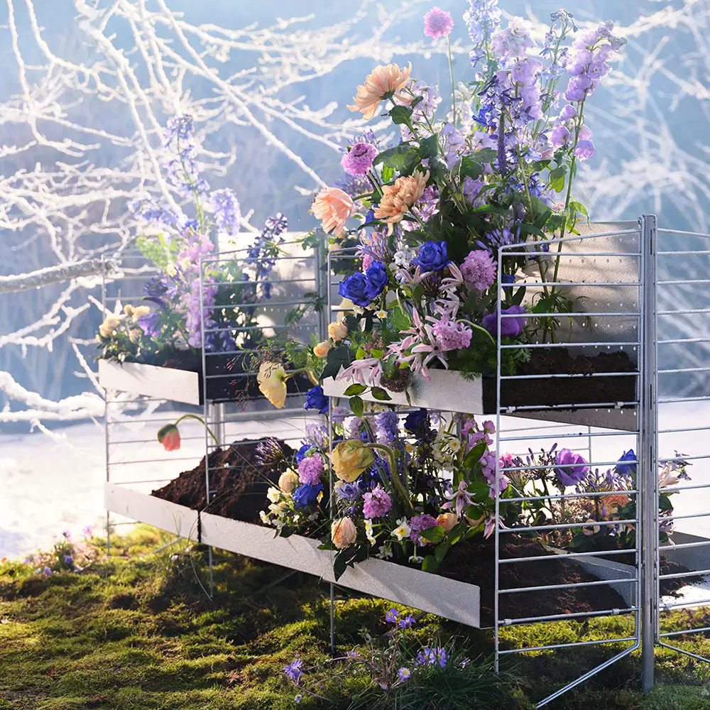 Vapaasti seisova tolppa Galvanoitu