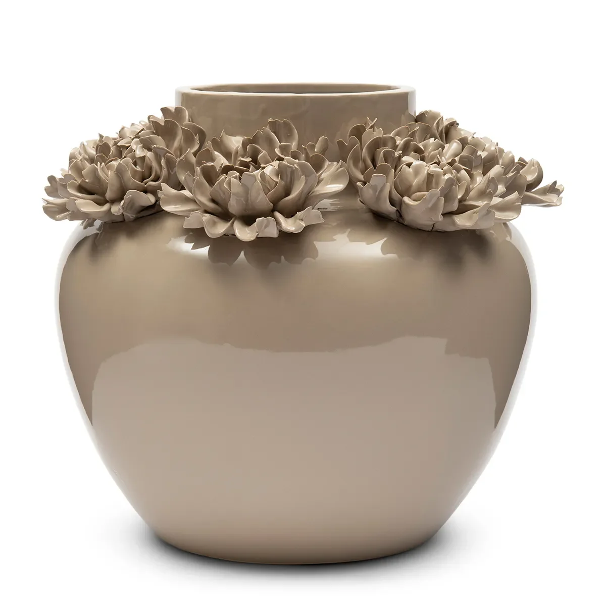 Riviera Maison, Käsintehty Maljakko Blossom Edge H31 cm Flax