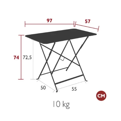 Bistro taulukko 97 x 57 cm Chili