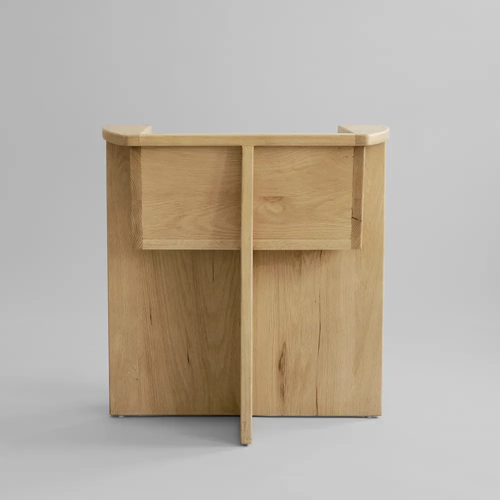 Brutus-ruokatuoli - Luonnonvärinen tammi