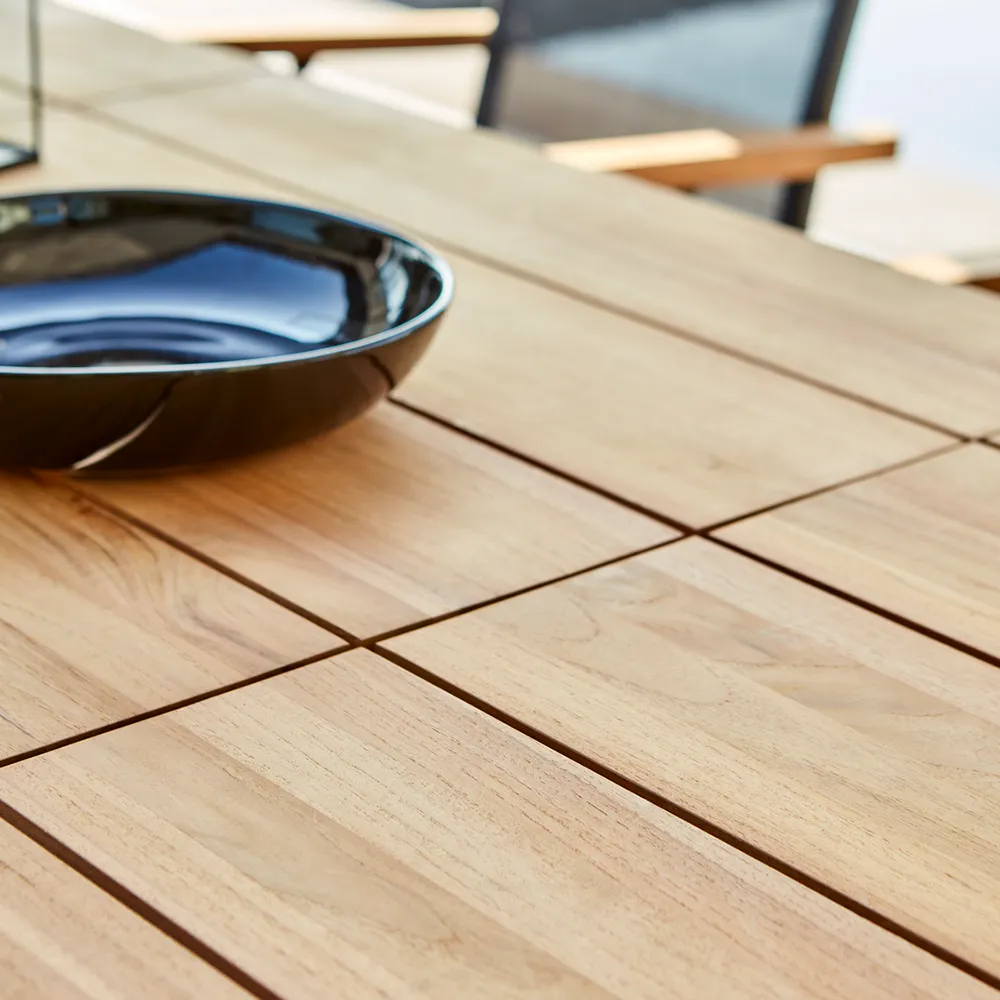 Nox ruokapöytä 90 x 240 cm antrasiitti/tiikki Brafab