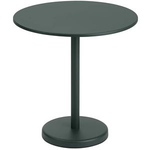 Linear Steel Bistropöytä Ø70 cm Dark Green 