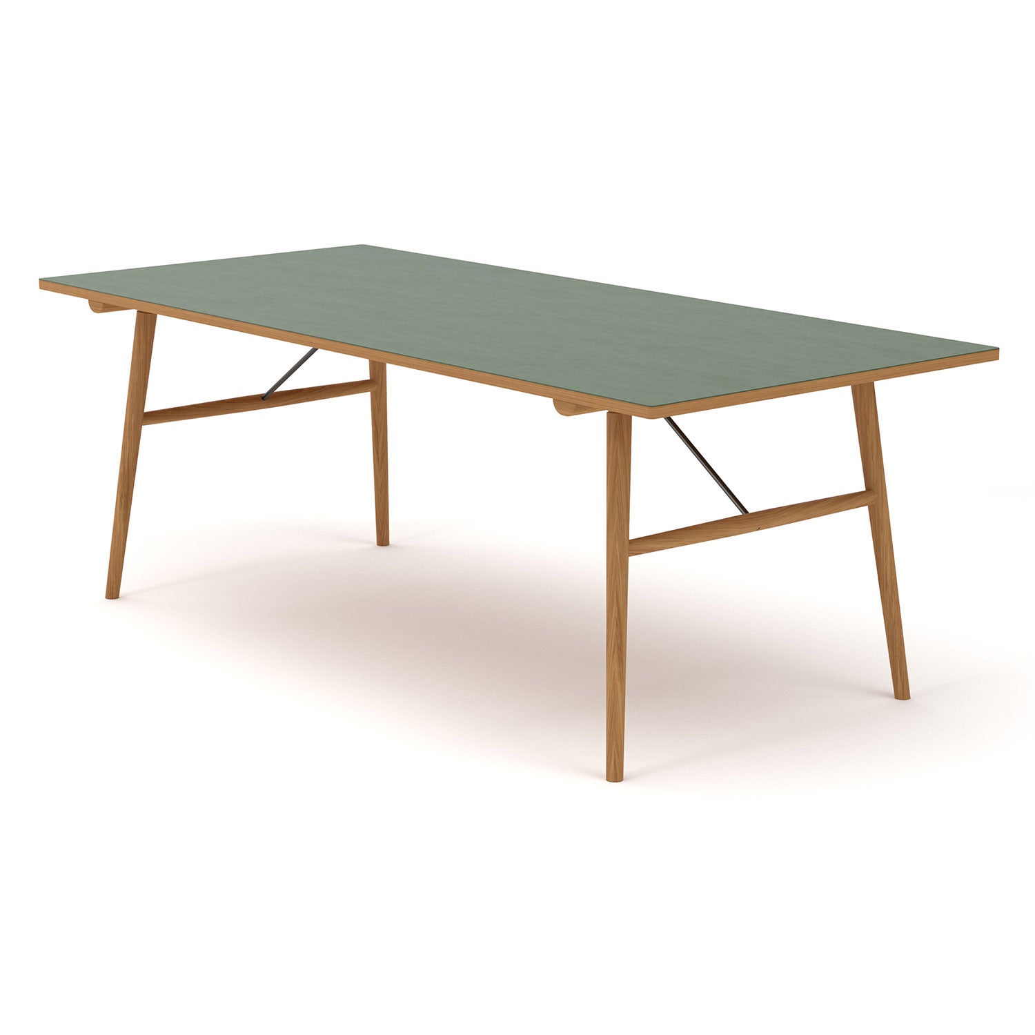 Hekla pöytä 208x95cm tummanvihreä öljytty tammi