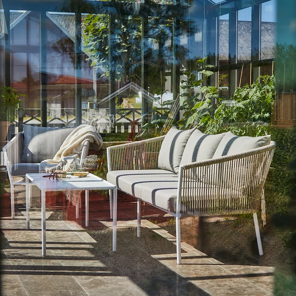 Lersund nojatuoli valkoinen/beige