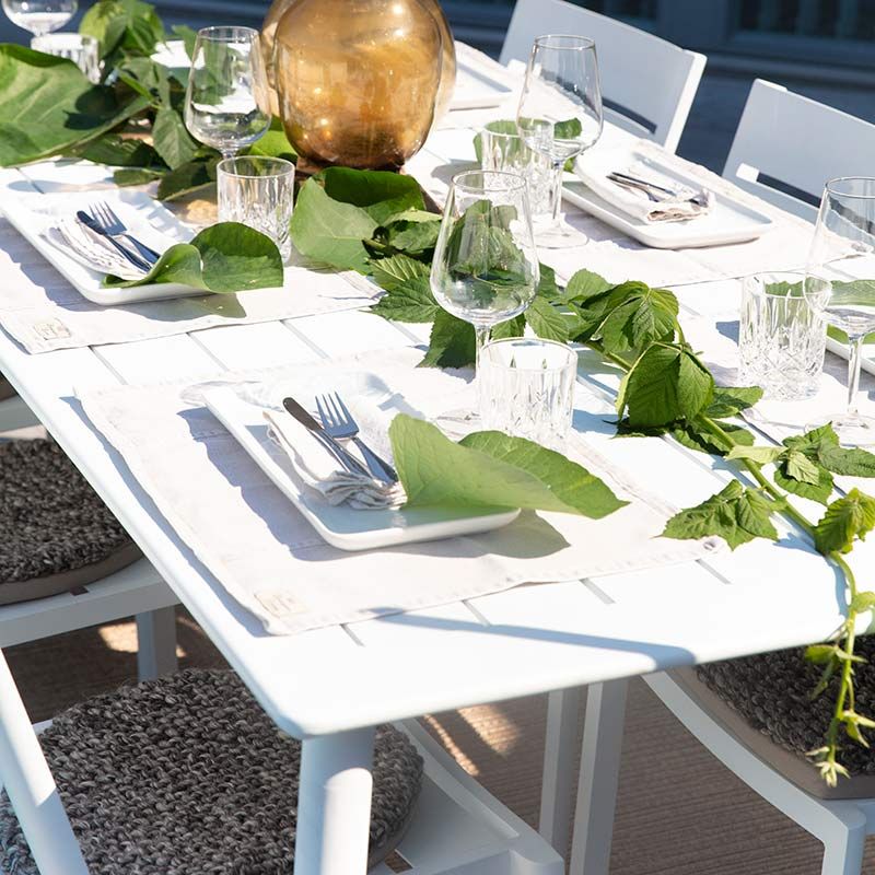 Nimes ruokapöytä 78 x 140 cm valkoinen Brafab