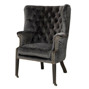 Churchtown nojatuoli Armchair Avanna Velvet Dark Artwood