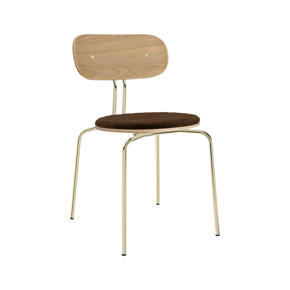 Curious ruokapöydän tuoli tammi/messinki Teddy Brown