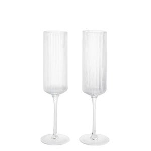Samppanjalasi 2-pack Ripple Clear