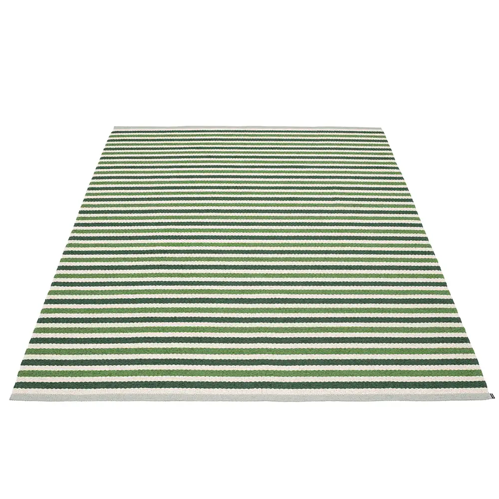 Pappelina Teo matto 140×200 cm Dark Green/Grass Green/Vanilla