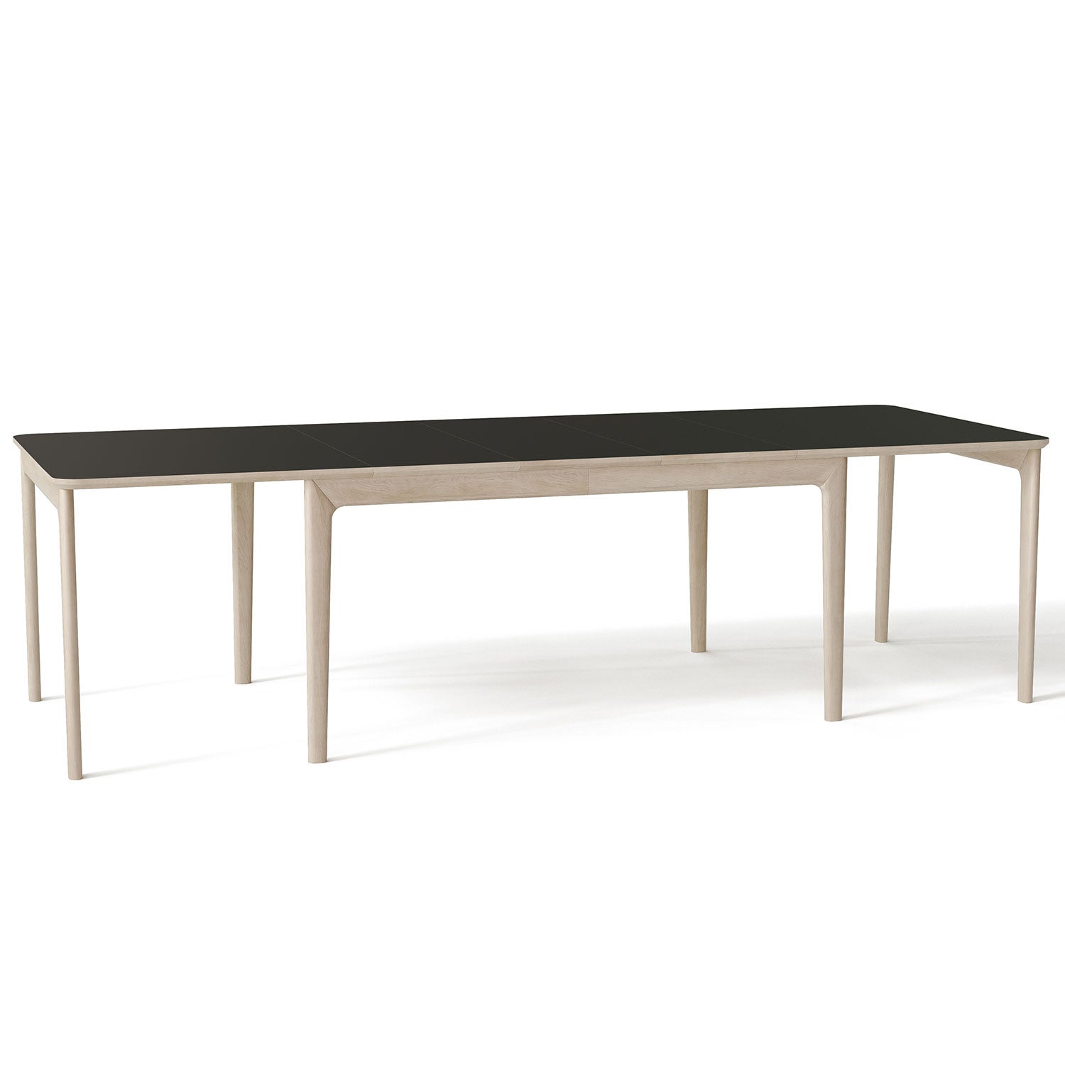 SM26 Pöytä Saksanpähkinäöljy/Musta Nanolaminaatti 155-308/359x101x74 cm