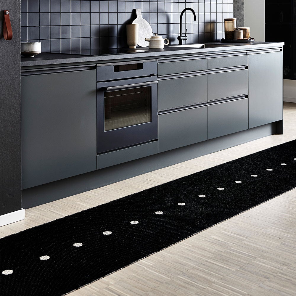 Peg matto 70x280 cm black / linen 