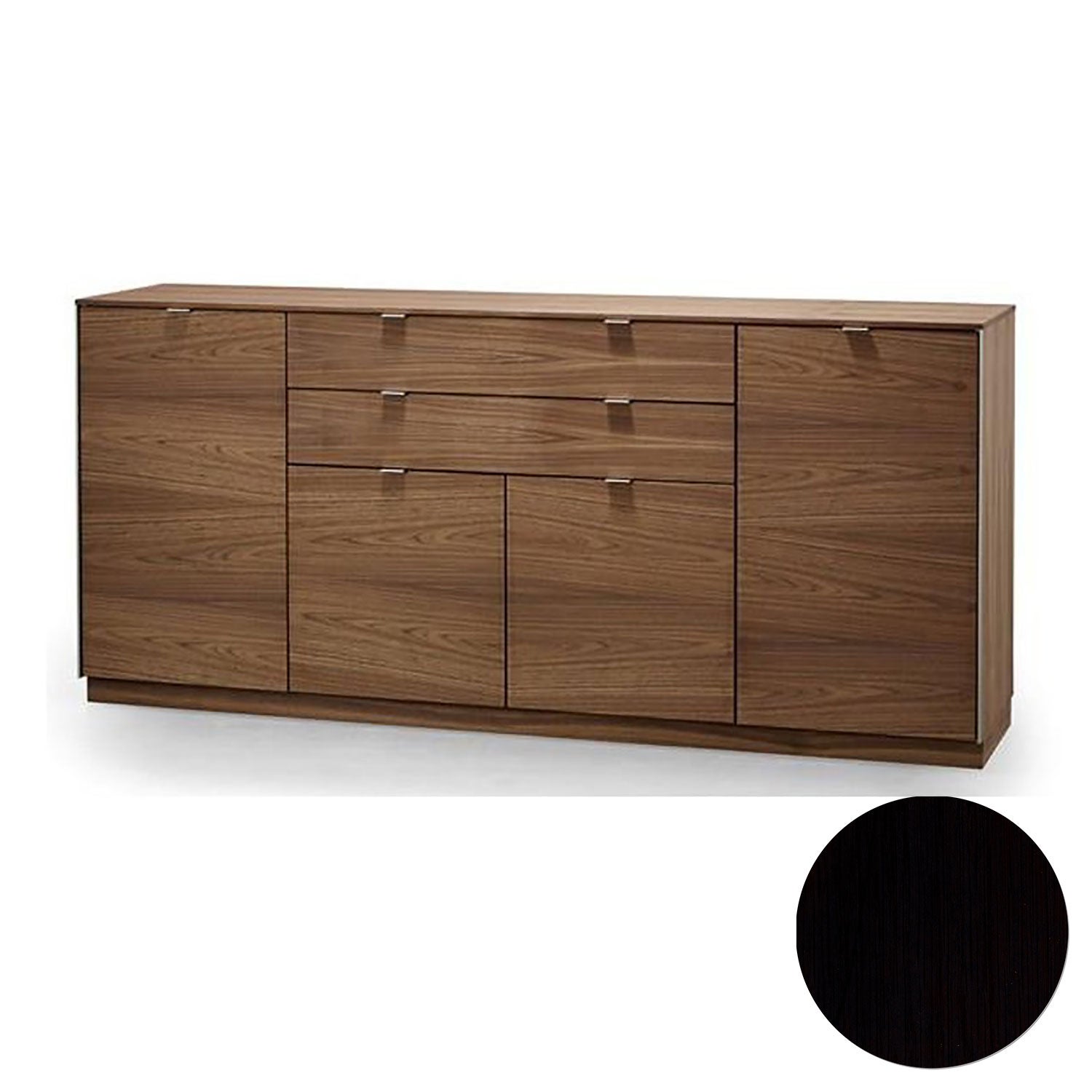 Sm942 lipasto musta tammi lakka 194X44X88Cm