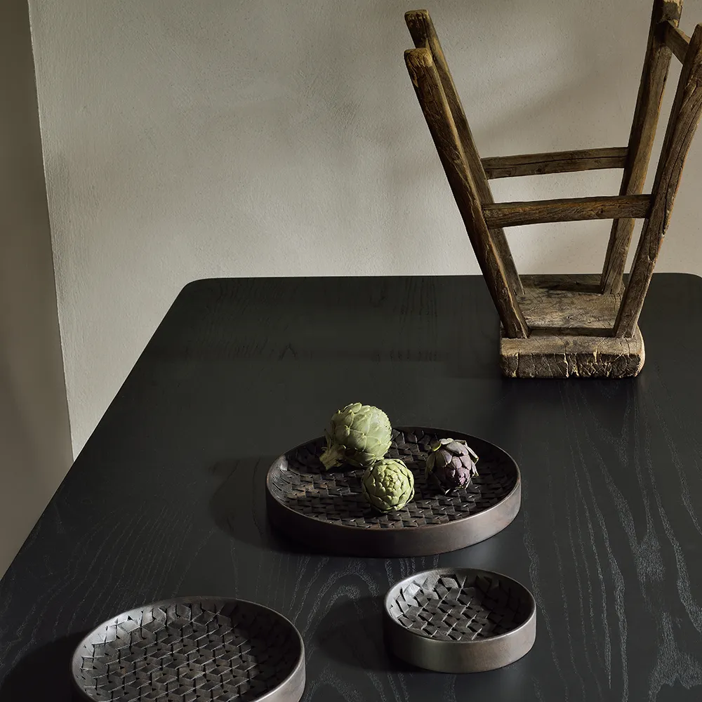 Tampa tarjotin tummanruskea mahonki-3 kpl